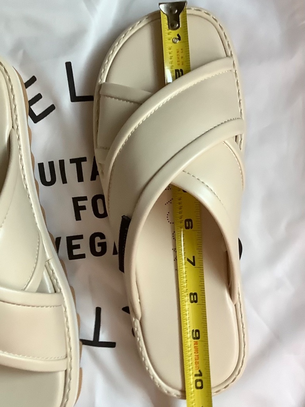 Stella McCartney Sneak-Elyse Platform Slide Sandals Cream SZ EU 38/ US 8 - Picture 13 of 16